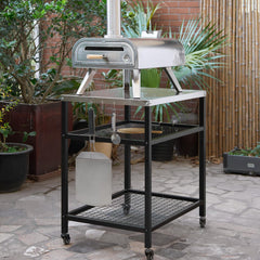 WEASHUME adjustable lower shelf showing configurable storage for ingredients and tools