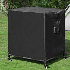 WEASHUME front view of stainless steel grill cart showing sturdy workspace and storage benefit