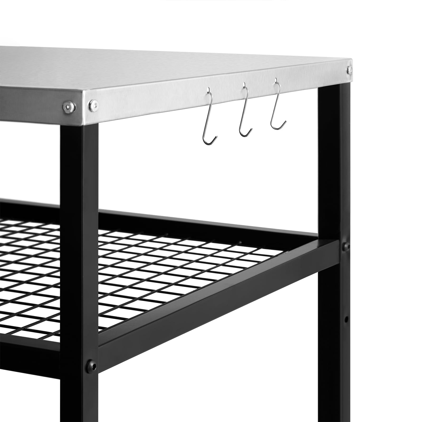 WEASHUME mesh shelf detail preventing water pooling and easing cleanup benefit