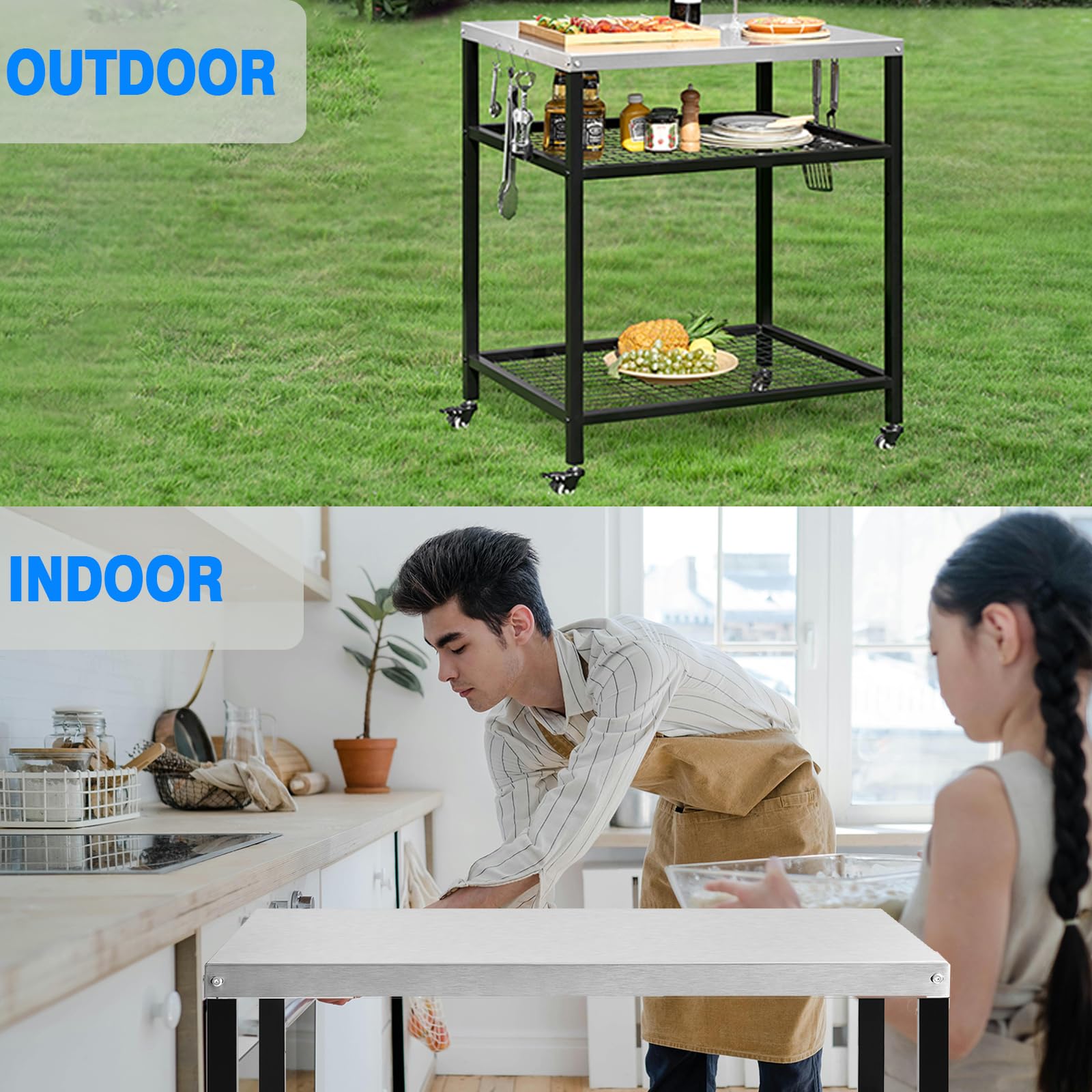 WEASHUME waterproof cover protecting the cart from weather and prolonging lifespan