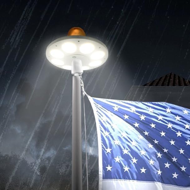 Weavelife close-up of 136 LED array demonstrating even flag illumination benefit