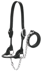 Weaver Leather front view showing rounded noseband and polished finish for comfort