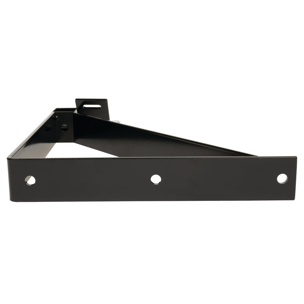 Weaver Livestock bracket next to ruler to show 15.25 by 13.5 inch scale for fit