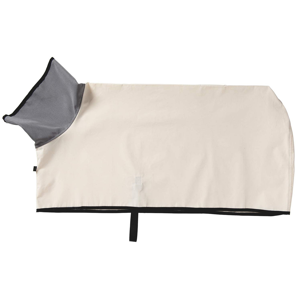 Weaver Livestock front view of canvas sheep blanket showing fit and clean finish benefit
