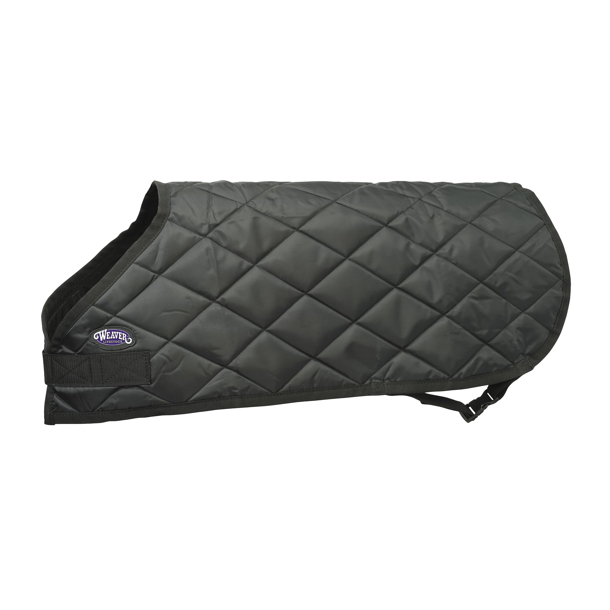 Weaver Livestock front view showing full calf blanket protecting coat