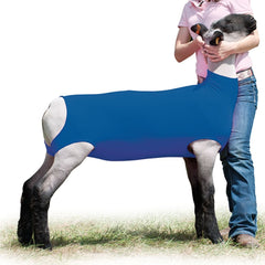 Weaver Livestock blue lamb tube front view showing protective coverage and clean fit
