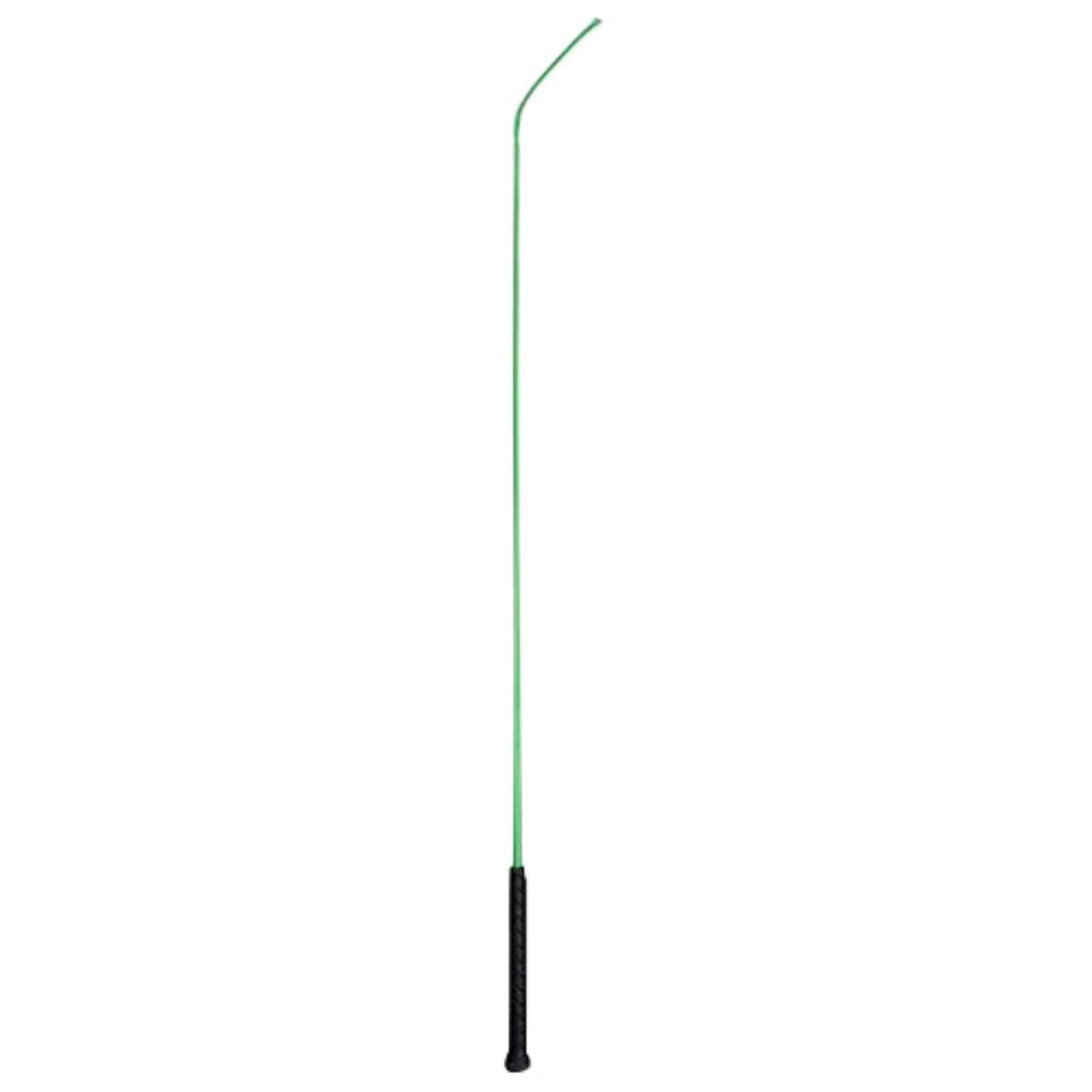 Weaver Livestock lime zest whip front view showing full 36-inch length and bright finish