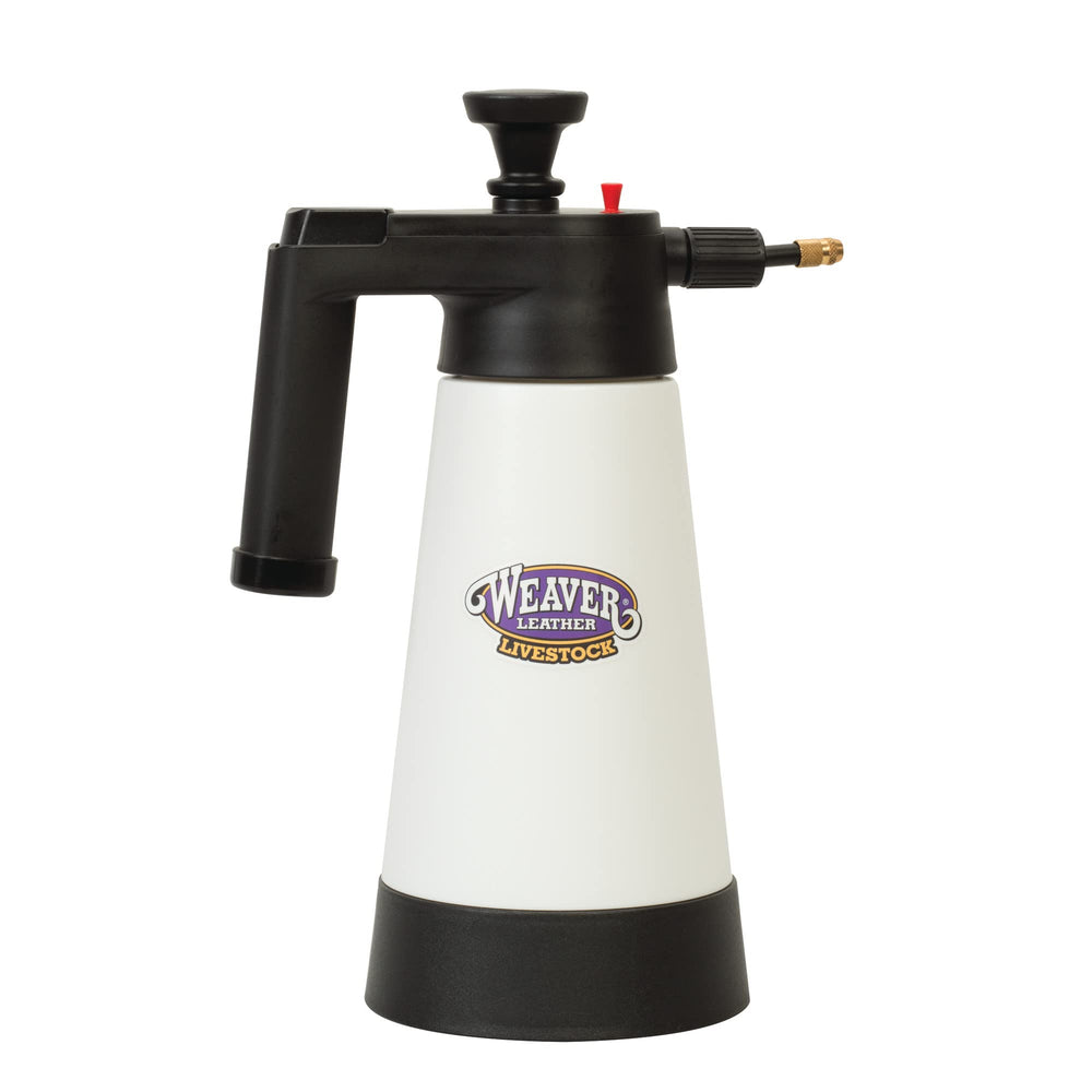 Weaver Livestock pump sprayer front view showing stable wide base and durability
