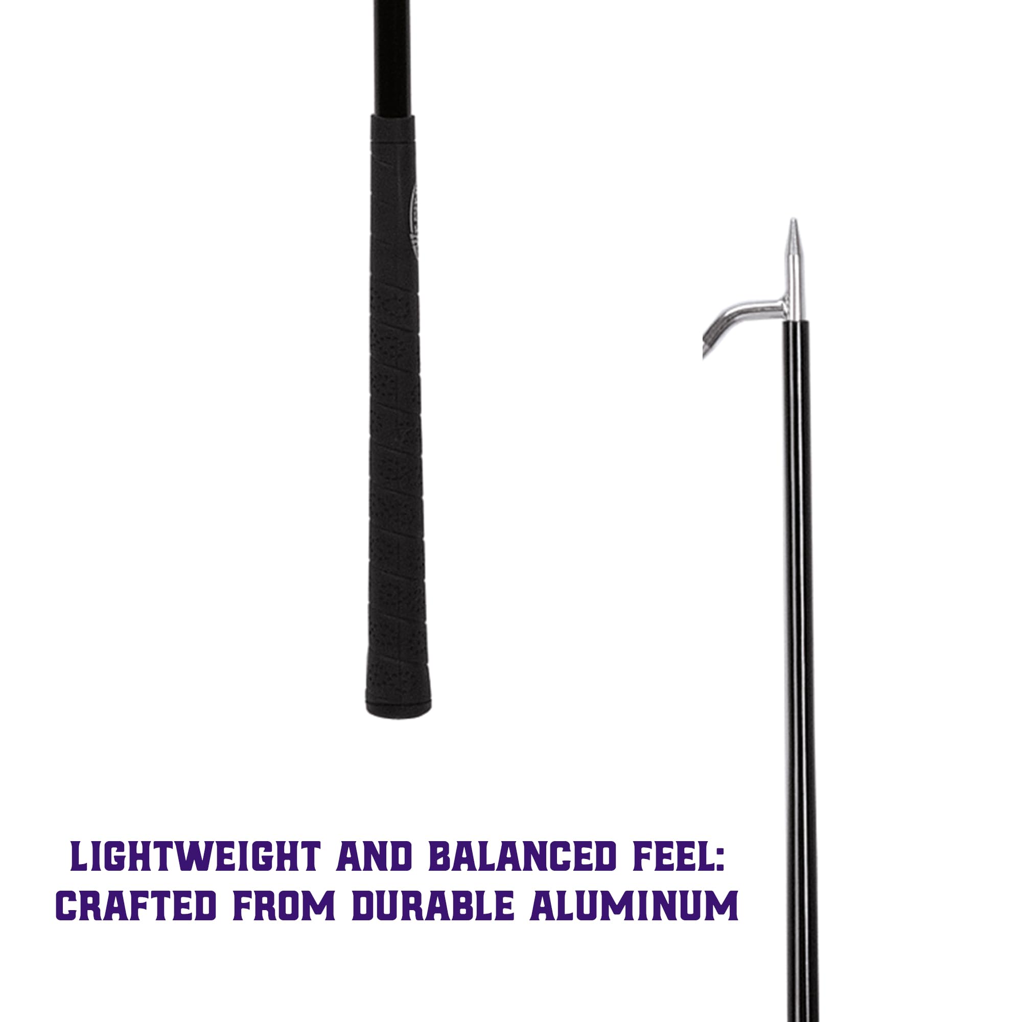 Weaver Livestock stick held by hand to show lightweight scale and easy portability