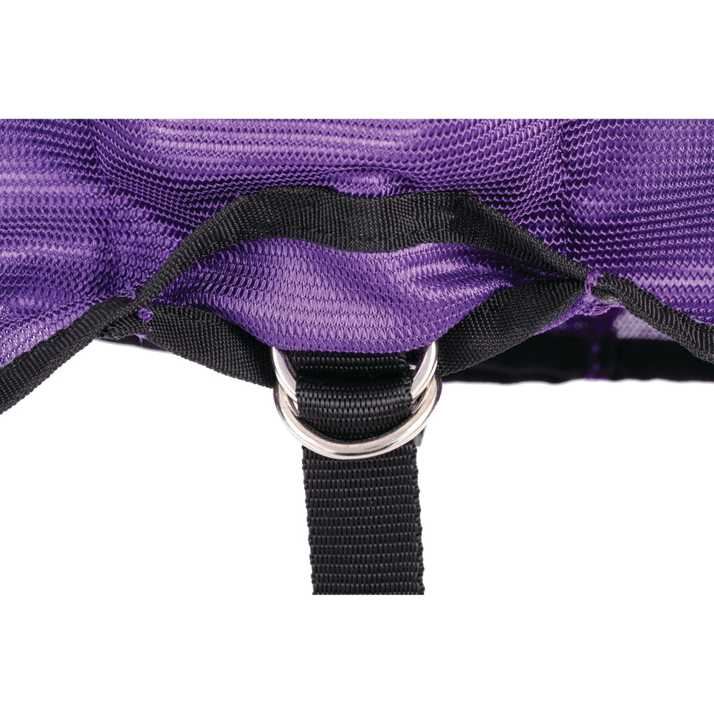 Weaver Livestock next-to-ruler size comparison showing large fit for 130–170 lb lambs