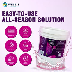 Webb's Water Gardens packet dissolving in pond showing easy application benefit