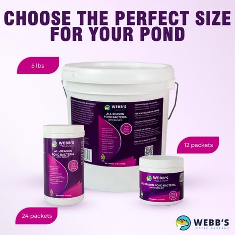 Webb's Water Gardens packet held in hand showing compact size and dosage benefit