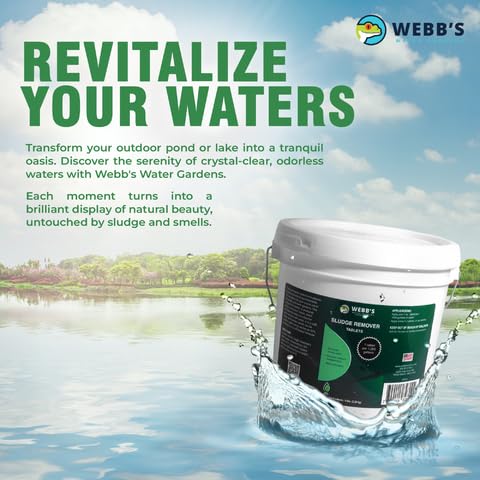 Webb's Water Gardens tablet close-up texture revealing fast-dissolve enzymes