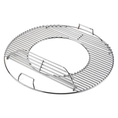 Weber 12-inch removable insert close-up highlighting direct-heat grilling advantage