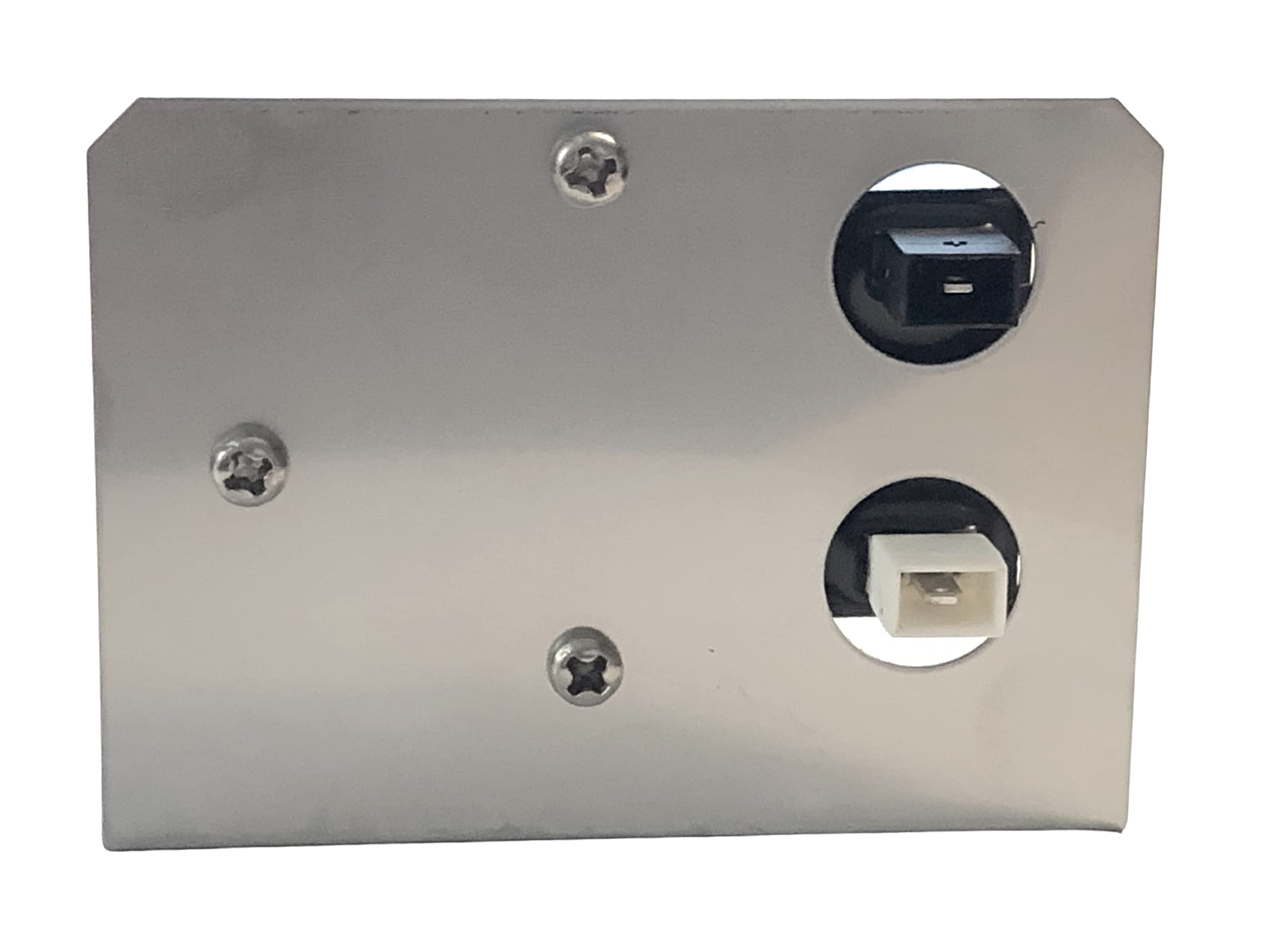Weber replacement push button closeup showing panel-ready finish