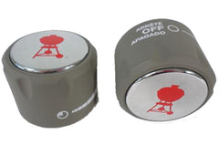 Weber replacement knobs front view showing clean OEM appearance and restored control