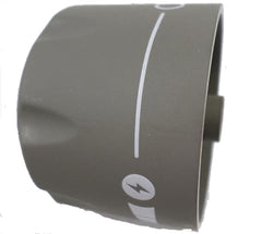 Weber knobs next to ruler showing 2.5 inch diameter for correct sizing and fit