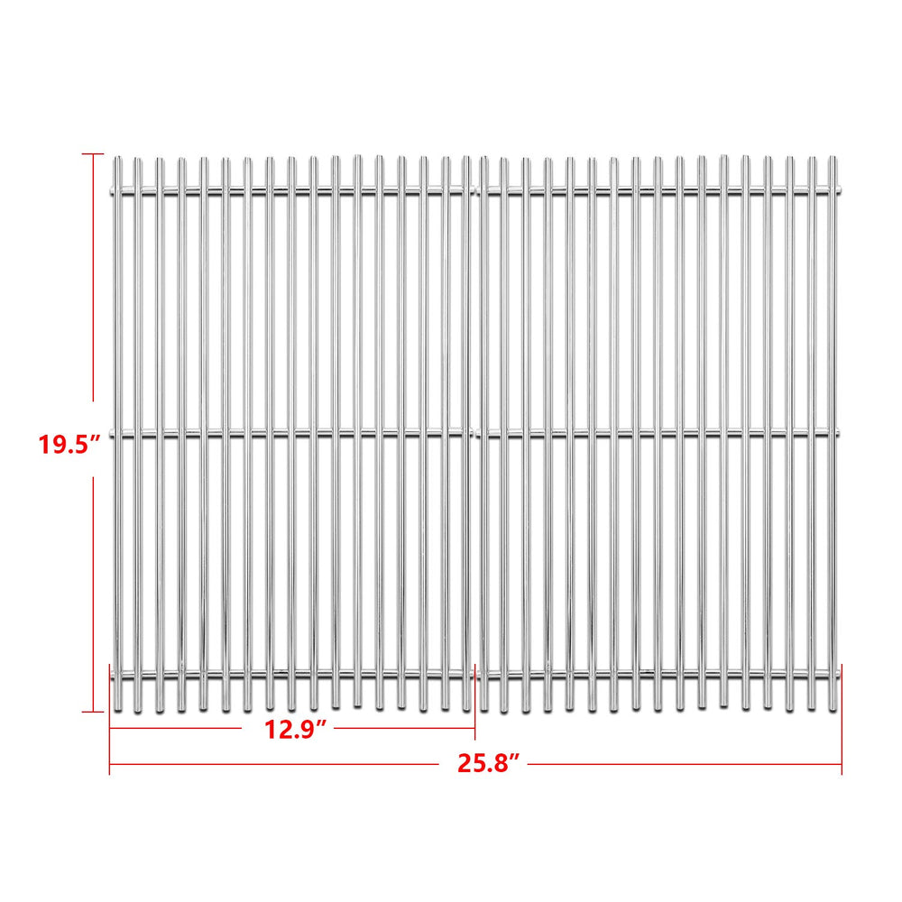 Weber 7528 close-up of solid 304 stainless rods highlighting durable corrosion-resistant surface