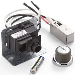 Weber front assembly showing igniter housing and button, improves start reliability