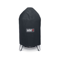 Weber 97201 front view on cooker showing snug fit and weather protection
