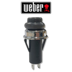 Weber Accent switch mounted in grill control panel demonstrating snap-in installation