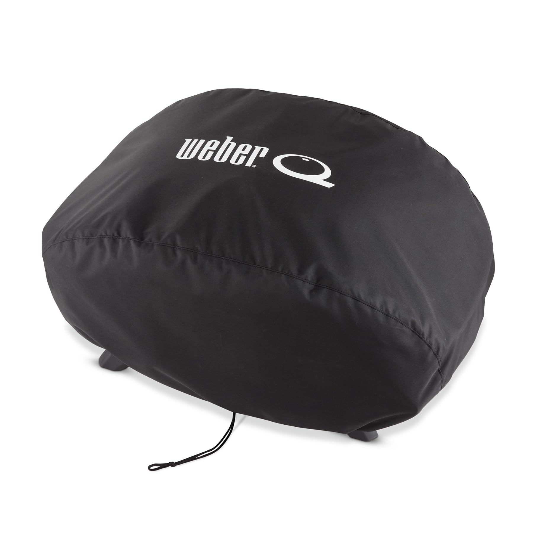 Weber bonnet cover front view showing snug fit and protection