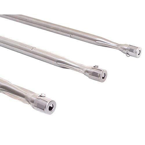 Weber burner tubes beside ruler showing dimensions for correct fit