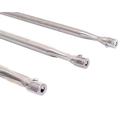 Weber burner tubes beside ruler showing dimensions for correct fit