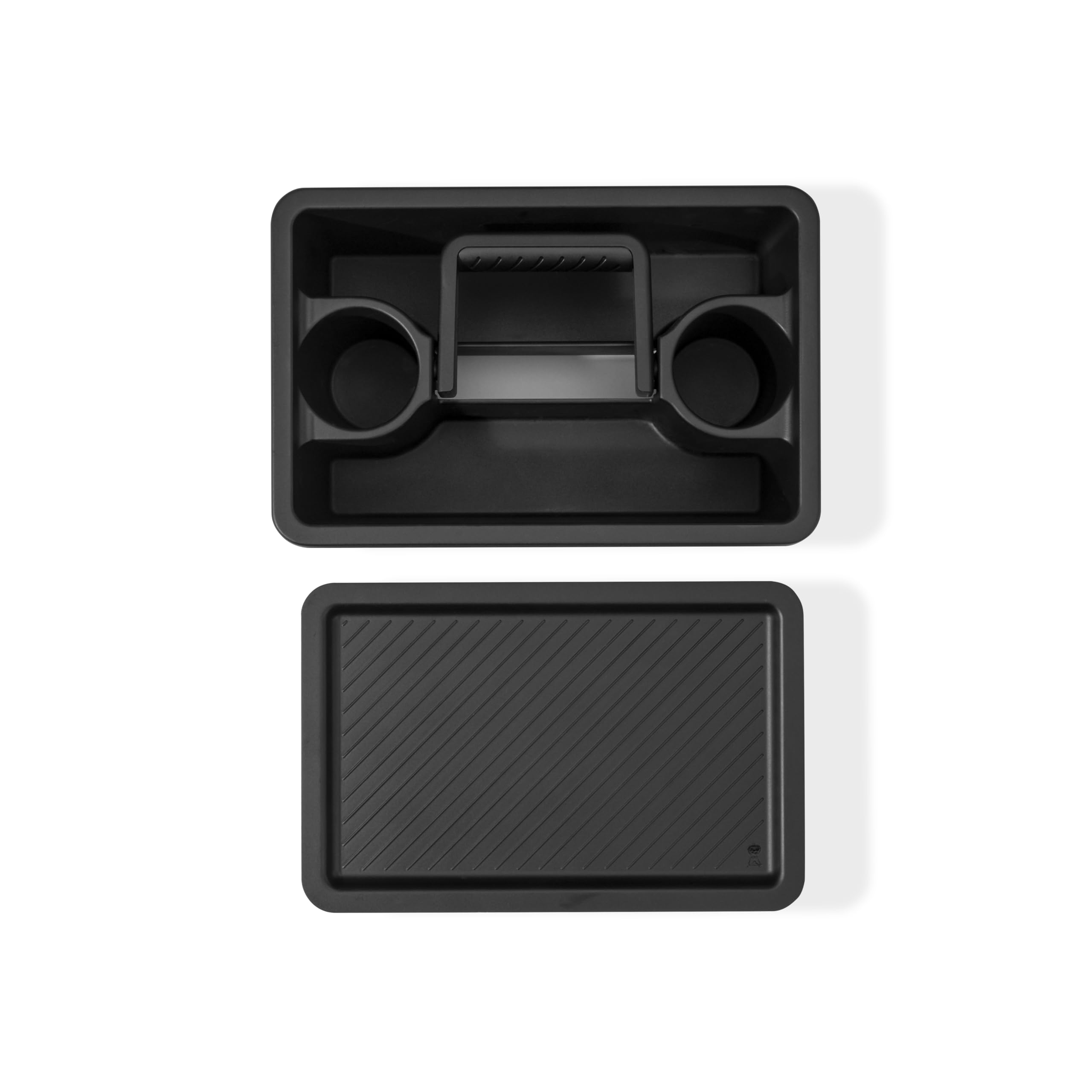 Weber caddy front view showing organized compartments and easy-carry benefit