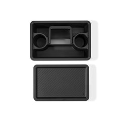 Weber caddy front view showing organized compartments and easy-carry benefit