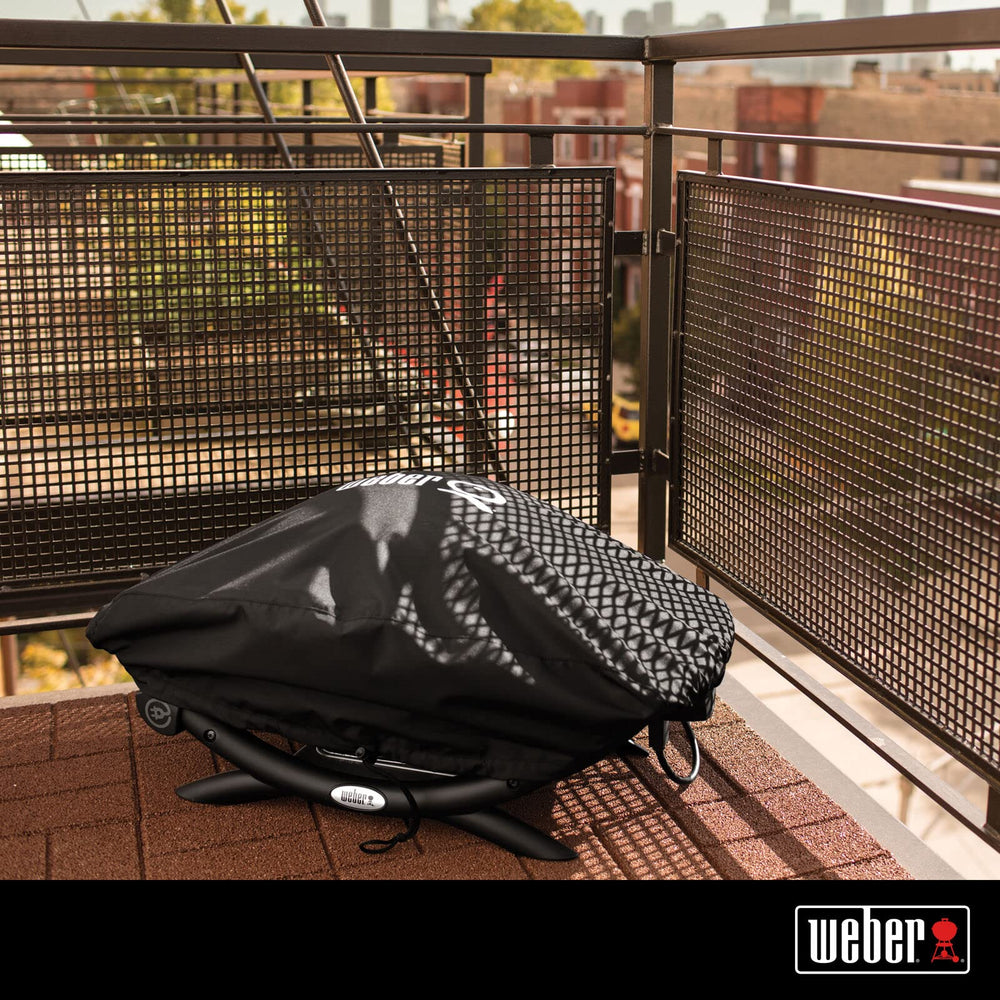 Weber close-up of waterproof fabric showing durable weave