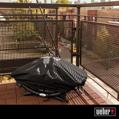 Weber close-up of waterproof fabric showing durable weave