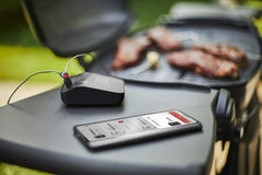 Weber Connect app on phone screen showing live temps and alerts for better timing