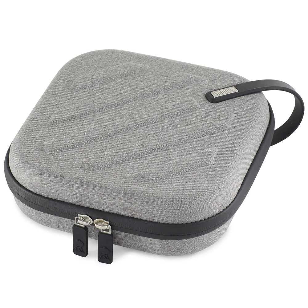 Weber protective case front closed showing durable exterior and portability benefit