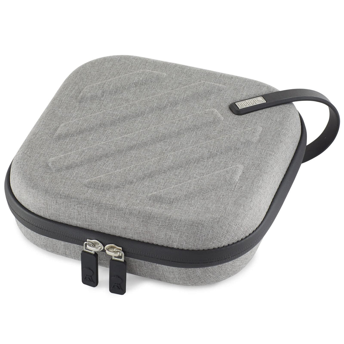 Weber protective case front closed showing durable exterior and portability benefit