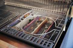 Detail shot of Weber Crafted frame welds and finish highlighting durable construction and longevity