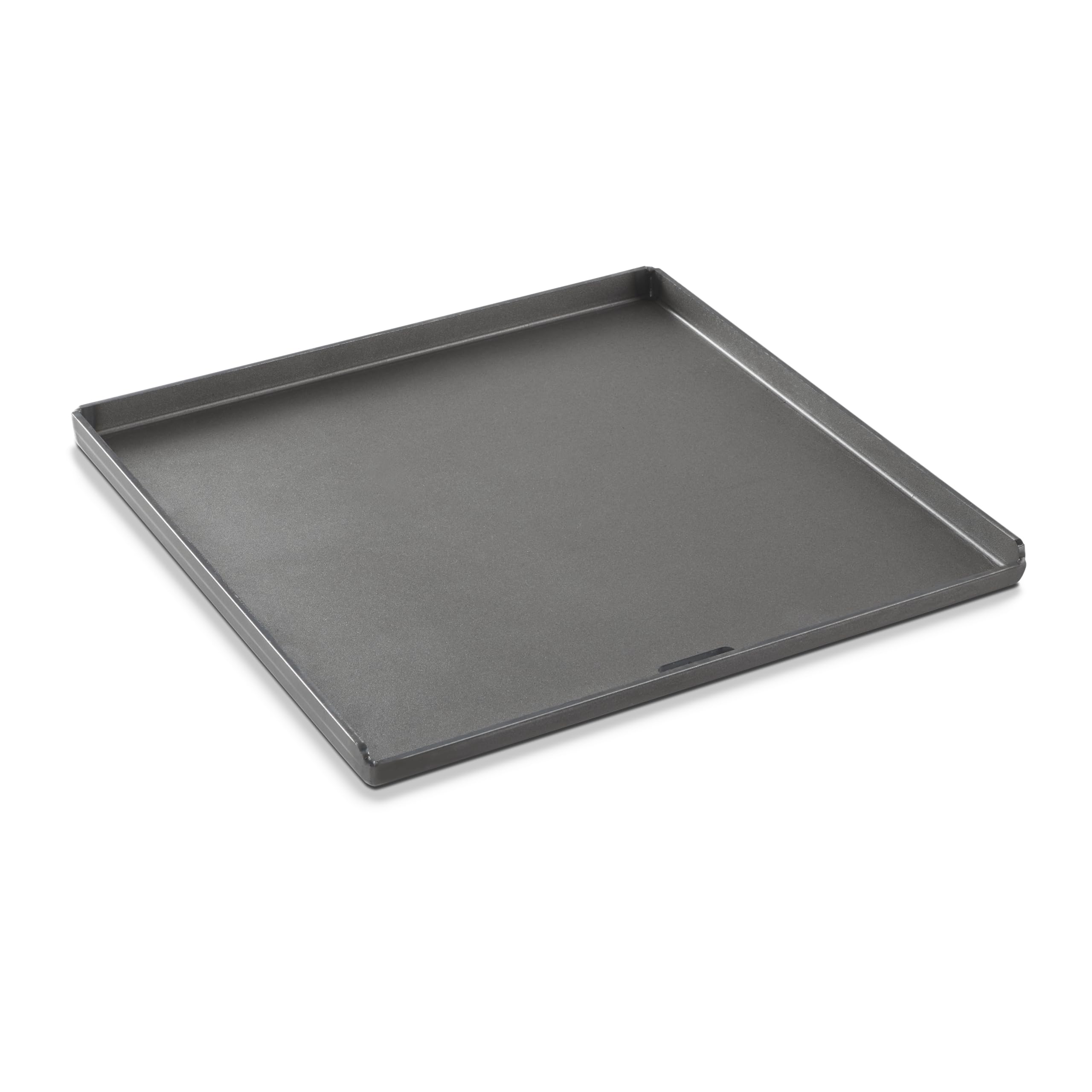 Weber Crafted griddle front showing packaging and durable finish benefit