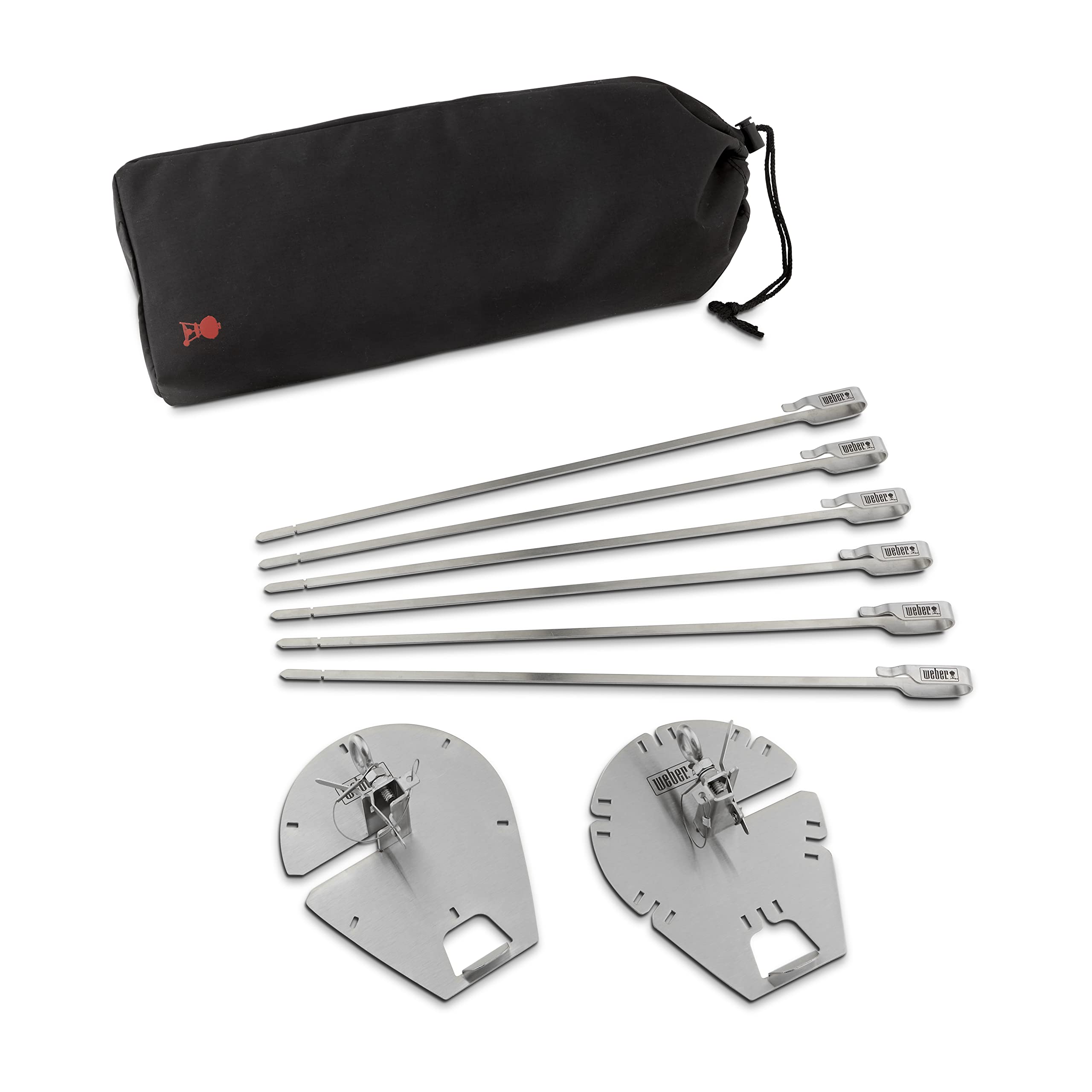 Weber crafted close-up tip of skewer demonstrating secure hold and easy loading benefit
