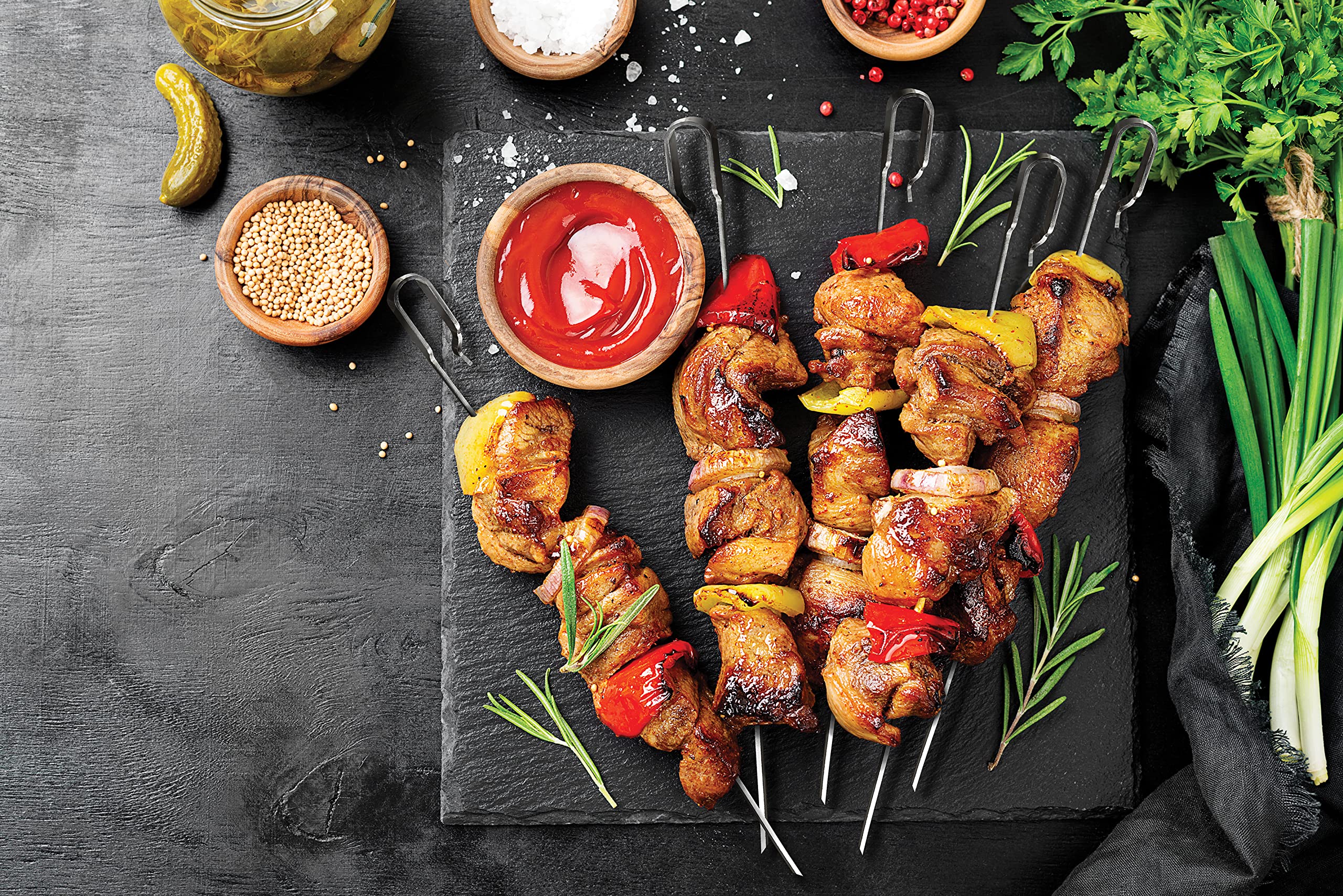 Weber crafted skewers inside dishwasher showing easy cleaning benefit