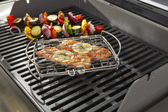 Weber close-up of stainless-steel wires highlighting durable easy-clean benefit