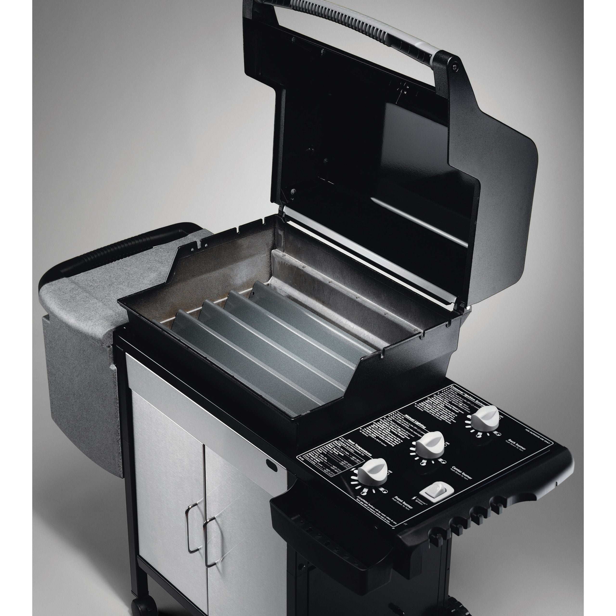 Weber close-up of bar surface and edges showing durable stainless steel finish