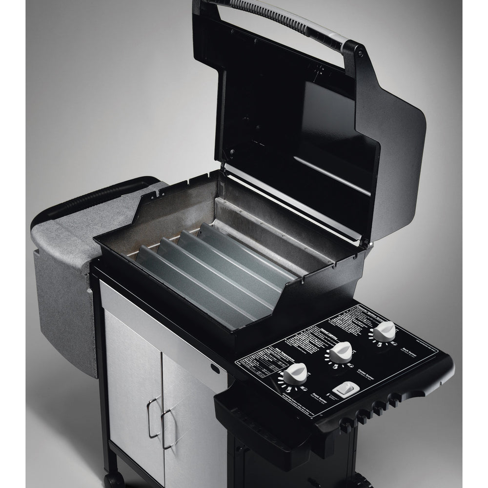 Weber close-up of bar surface and edges showing durable stainless steel finish