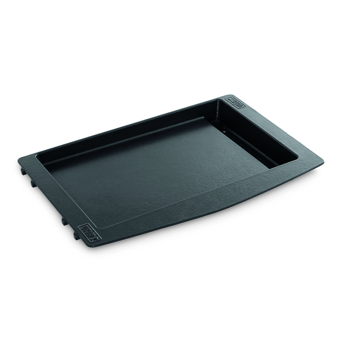 Weber Genesis II griddle front view showing fit and heavy-duty finish for versatile cooking