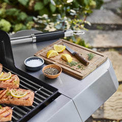 Weber Genesis S-315 open grill showing large cooking surface for family meals
