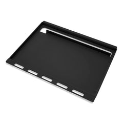 Weber griddle front view showing full flat cooking surface and durable build for versatile grilling