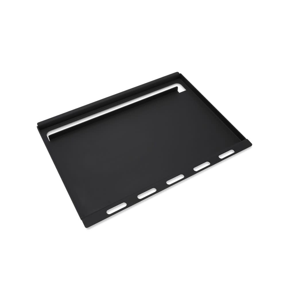 Weber griddle installed in Genesis grill demonstrating edge-to-edge heat and quick conversion