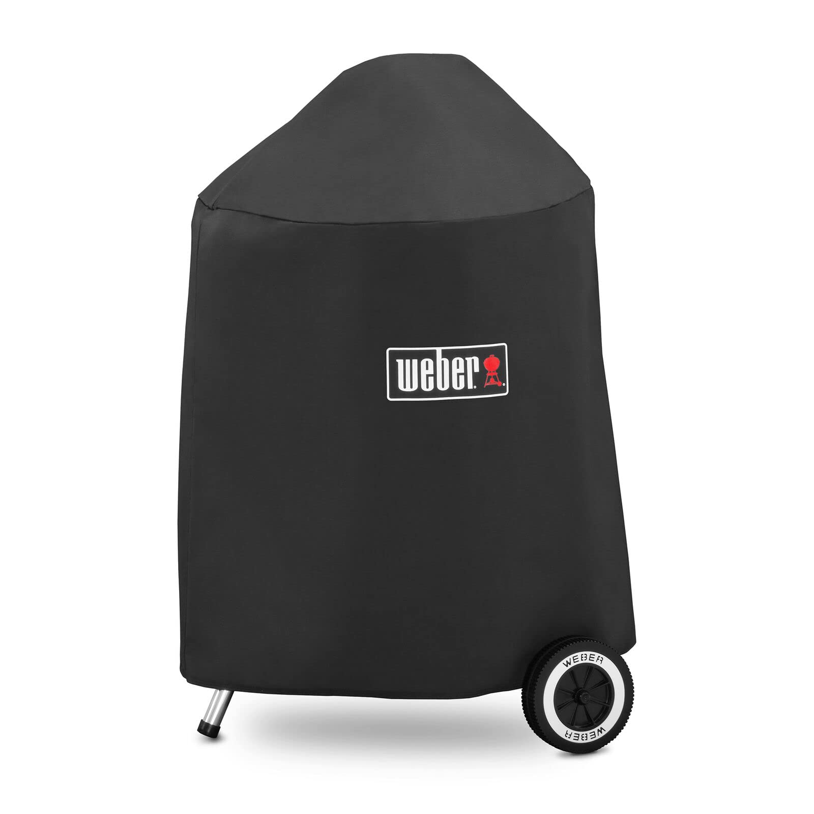Weber black cover front view showing fitted protection and clean profile