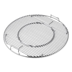 Weber hinged grate front view showing durable plated finish and fit benefits