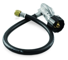 Weber front view of hose and regulator showing full assembly and easy replacement benefit