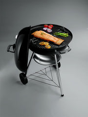 Weber Jumbo Joe close-up of plated steel cooking grate for durable searing